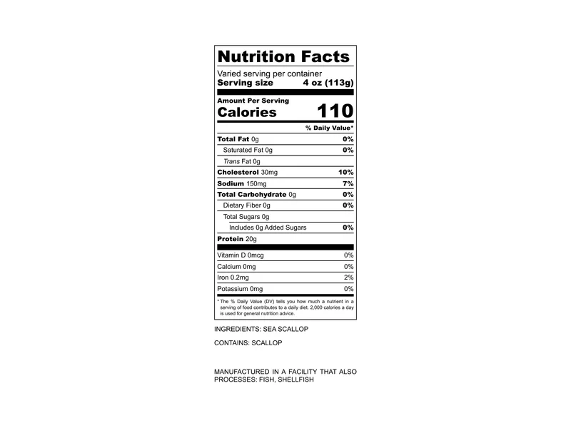 Fulton's Finest Wild Colossal Dry Sea Scallops - 1lb - Image 9