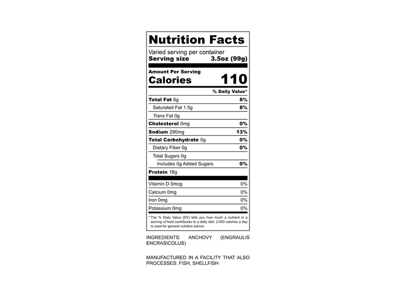 Wild Whole Anchovies - 15.87oz - Image 4