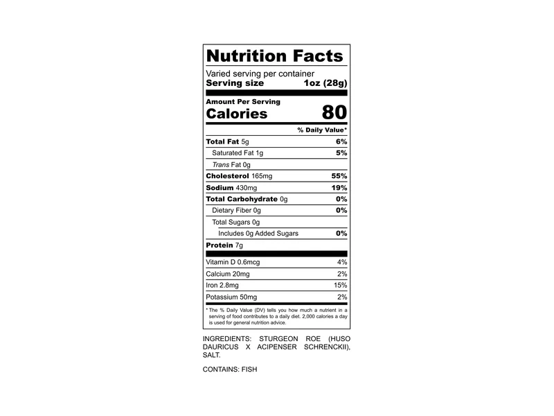 Fulton Fish Market Kaluga Hybrid Sturgeon Caviar - Image 3