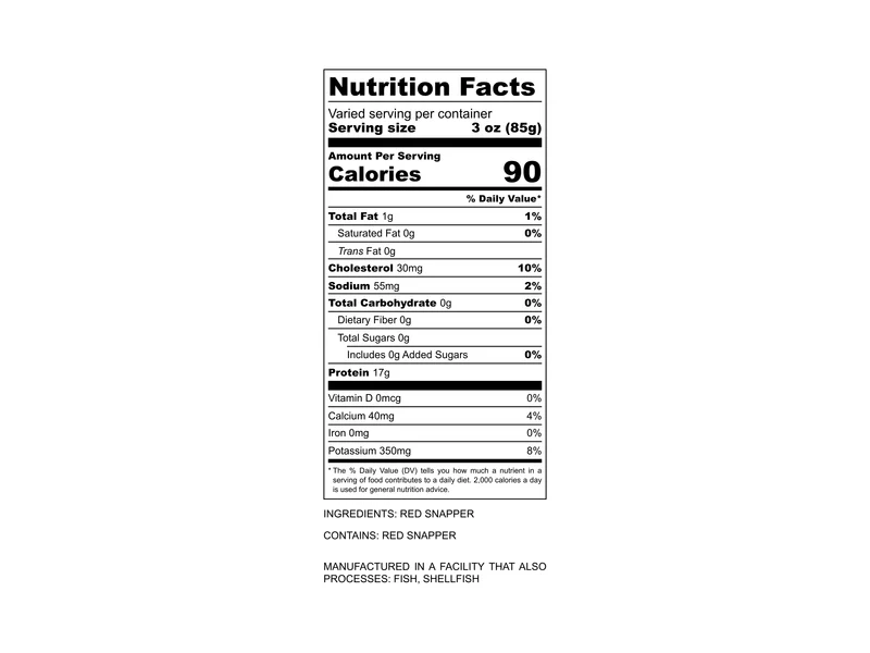 Fulton's Finest Wild American Red Snapper Portion - 1ct - Image 5