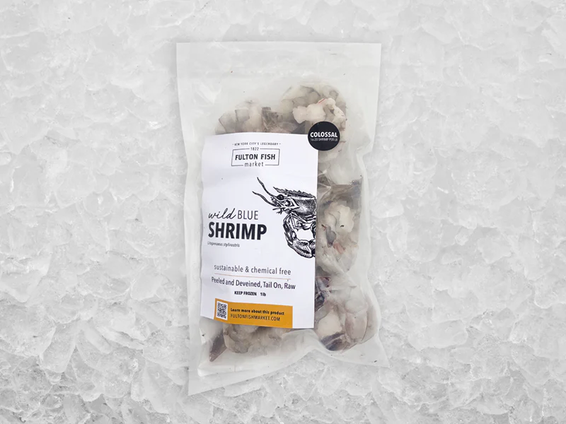 Wild Colossal Peeled & Deveined Blue Shrimp - 1lb - Image 2